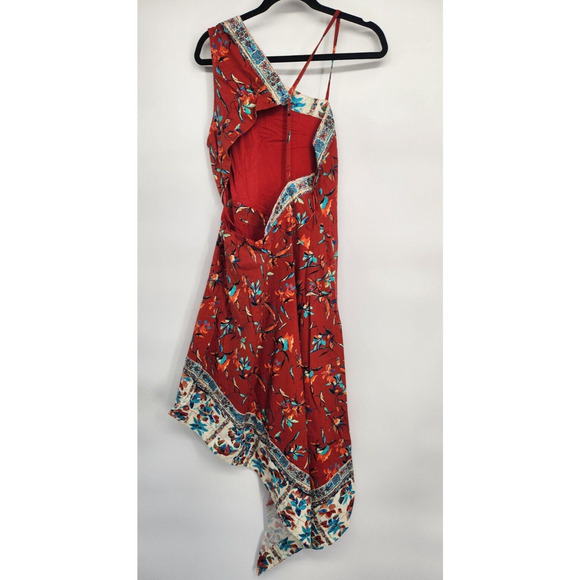 NWT Anthropologie Sleeveless Asymmetrical Floral Linen Midi Dress Sz 12 #9K404 - Picture 7 of 14